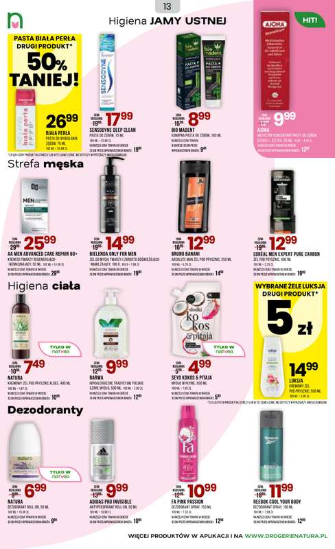 Drogerie Natura - gazetka promocyjna Gazetka od wtorku 03.02 do niedzieli 15.02 - strona 13