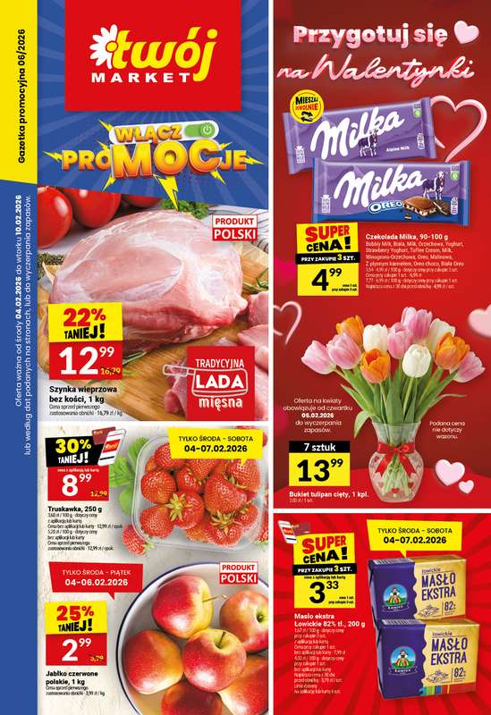 Twój Market - gazetka promocyjna Gazetka od środy 04.02 do wtorku 10.02