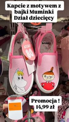 Kapcie z motywem z bajki Muminki
