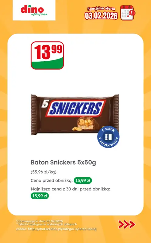 Dino - gazetka promocyjna Specjalna oferta na 03.02.2026 - promocje spoza gazetki od wtorku 03.02 do wtorku 03.02 - strona 8