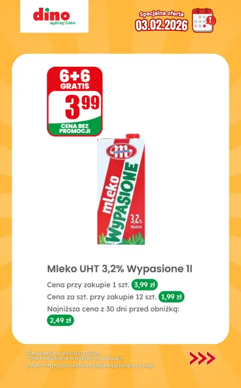 Dino - gazetka promocyjna Specjalna oferta na 03.02.2026 - promocje spoza gazetki od wtorku 03.02 do wtorku 03.02 - strona 2