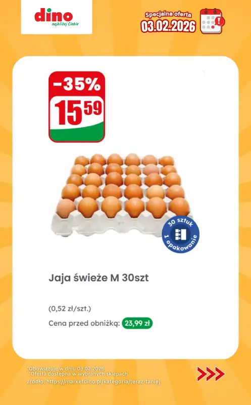 Dino - gazetka promocyjna Specjalna oferta na 03.02.2026 - promocje spoza gazetki od wtorku 03.02 do wtorku 03.02 - strona 3
