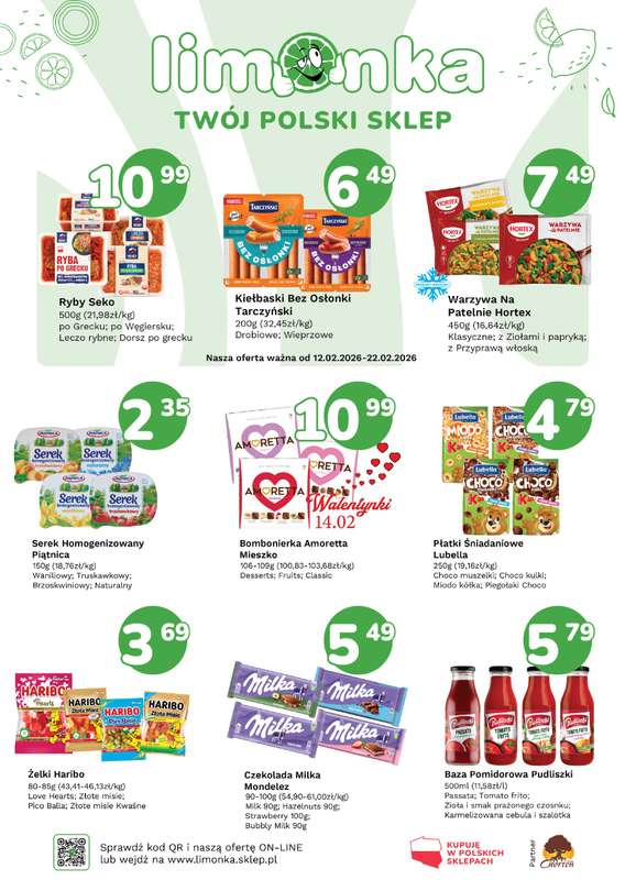 Limonka - gazetka promocyjna Plakaty promocyjne od czwartku 12.02 do niedzieli 22.02