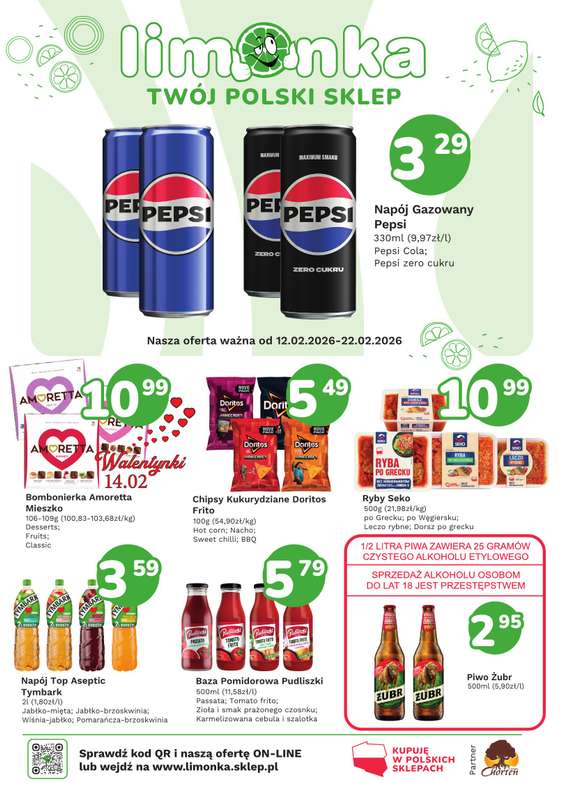 Limonka - gazetka promocyjna Gazetka od czwartku 12.02 do niedzieli 22.02