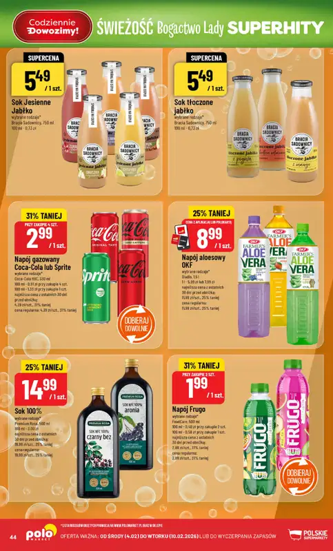 POLOmarket - gazetka promocyjna Gazetka od środy 04.02 do wtorku 10.02 - strona 44