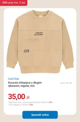 Smyk - gazetka promocyjna Dodatkowe -25% na WYPRZEDAŻ przy min. 2 szt. od wtorku 03.02 do środy 04.02 - strona 13