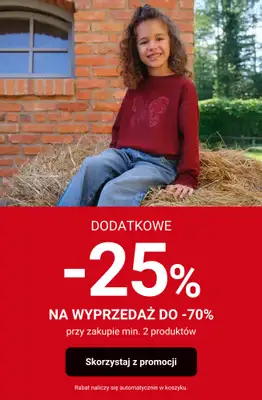 Smyk - gazetka promocyjna Dodatkowe -25% na WYPRZEDAŻ przy min. 2 szt. od wtorku 03.02 do środy 04.02