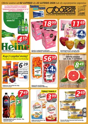 Społem - Blisko i Korzystnie - gazetka promocyjna Gazetka PSS Poznań od wtorku 03.02 do niedzieli 22.02