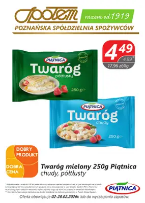 Społem - Blisko i Korzystnie - gazetka promocyjna Plakaty promocyjne PSS Poznań od wtorku 03.02 do soboty 28.02
