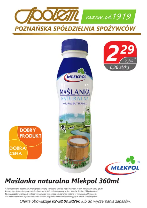 Społem - Blisko i Korzystnie - gazetka promocyjna Plakaty promocyjne PSS Poznań od wtorku 03.02 do soboty 28.02 - strona 2