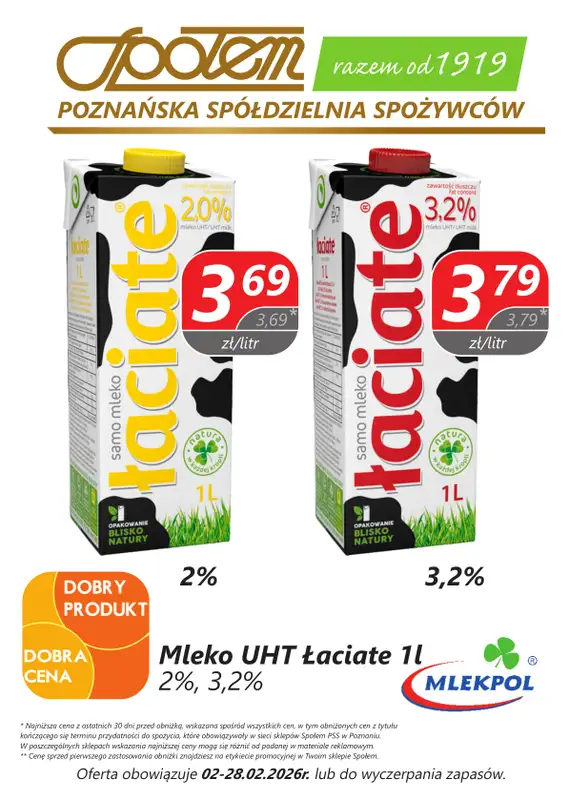 Społem - Blisko i Korzystnie - gazetka promocyjna Plakaty promocyjne PSS Poznań od wtorku 03.02 do soboty 28.02 - strona 4