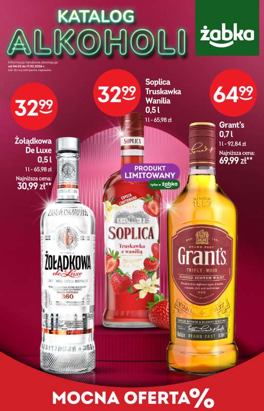 Żabka - gazetka promocyjna Katalog alkoholowy od środy 04.02 do wtorku 17.02