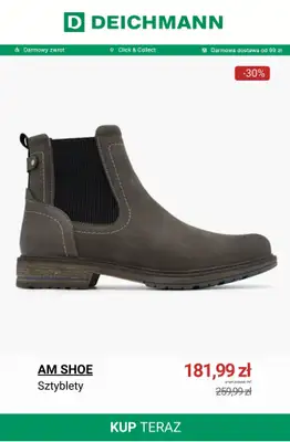 Deichmann - gazetka promocyjna Do -50% na męskie botki i kozaki od wtorku 03.02  - strona 3