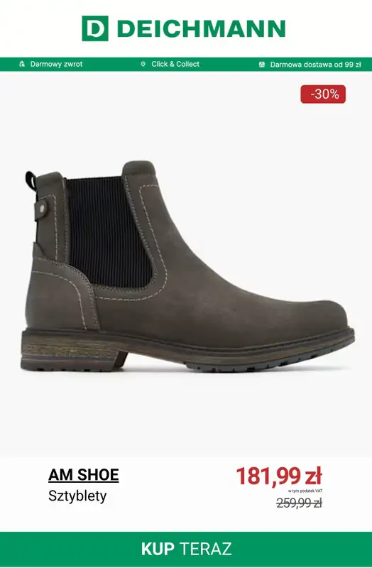 Deichmann - gazetka promocyjna Do -50% na męskie botki i kozaki od wtorku 03.02  - strona 3