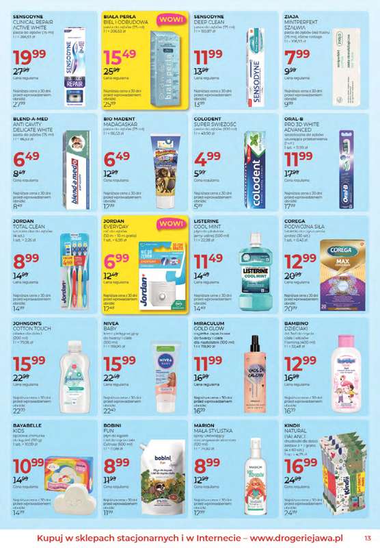 Drogerie Jawa - gazetka promocyjna Gazetka od wtorku 03.02 do wtorku 03.03 - strona 13