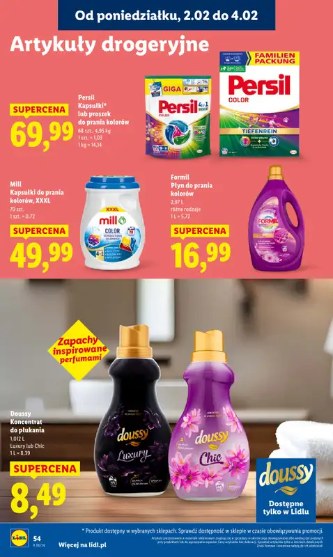 Lidl - gazetka promocyjna Oferta od poniedziałku od poniedziałku 02.02 do środy 04.02 - strona 54