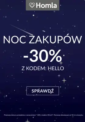 Homla - gazetka promocyjna Noc zakupów -30% od wtorku 03.02 do środy 04.02
