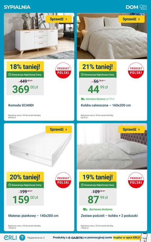 ERLI - gazetka promocyjna Wyposażenie domu – HITY tygodnia! od środy 04.02 do niedzieli 08.02 - strona 7