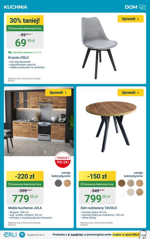 ERLI - gazetka promocyjna Wyposażenie domu – HITY tygodnia! od środy 04.02 do niedzieli 08.02 - strona 11