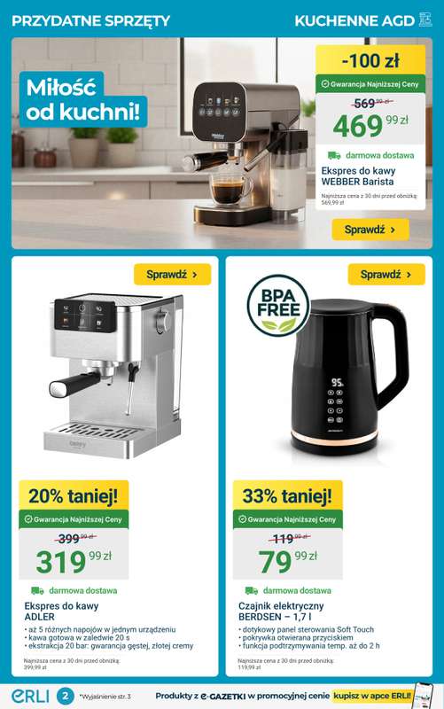 ERLI - gazetka promocyjna Wyposażenie domu – HITY tygodnia! od środy 04.02 do niedzieli 08.02 - strona 2