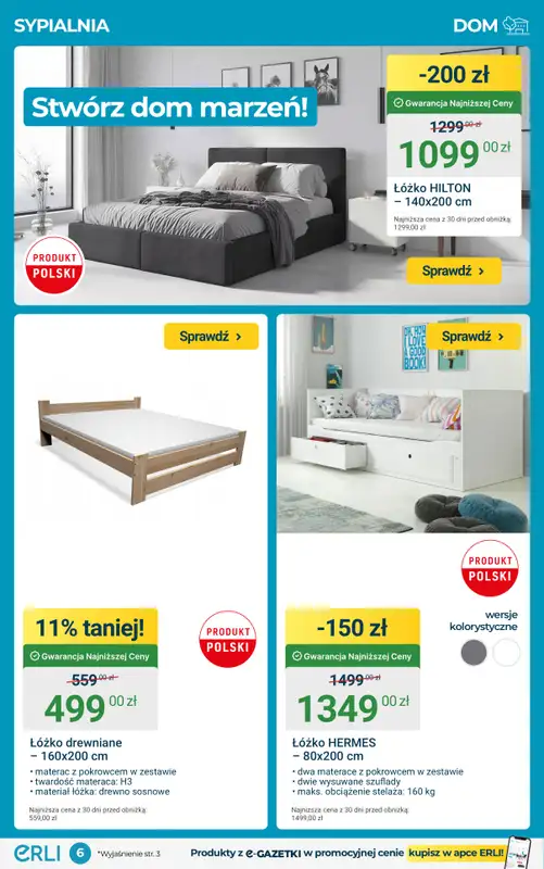 ERLI - gazetka promocyjna Wyposażenie domu – HITY tygodnia! od środy 04.02 do niedzieli 08.02 - strona 6