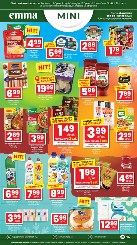 emma MARKET - gazetka promocyjna Plakaty promocyjne - Emma Mini od czwartku 05.02 do środy 18.02 - strona 2