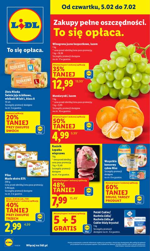 Lidl - gazetka promocyjna Oferta od czwartku od czwartku 05.02 do soboty 07.02