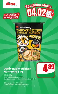 Dino - gazetka promocyjna Danie nudle - oferta na 04.02 | Promocje spoza gazetki od środy 04.02 do środy 04.02