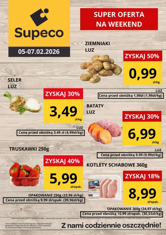 Supeco - gazetka promocyjna Super oferta na Weekend od czwartku 05.02 do soboty 07.02