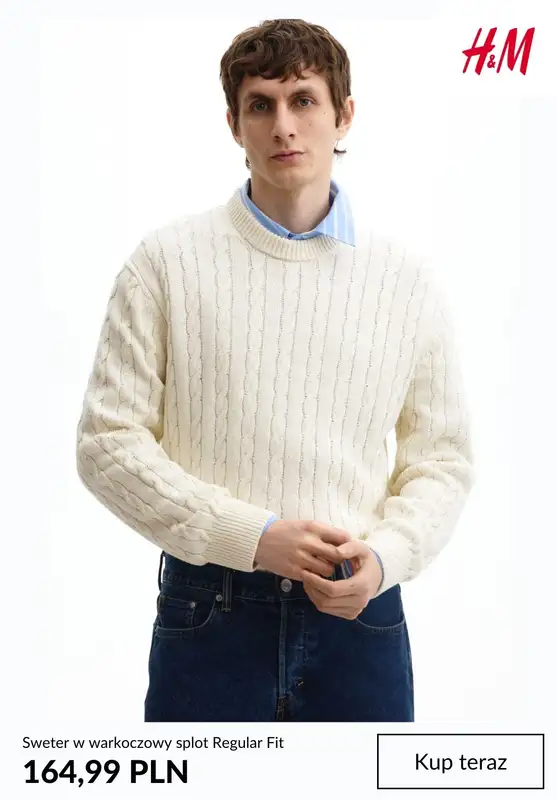 H&M - gazetka promocyjna SWETRY męskie od środy 04.02  - strona 6