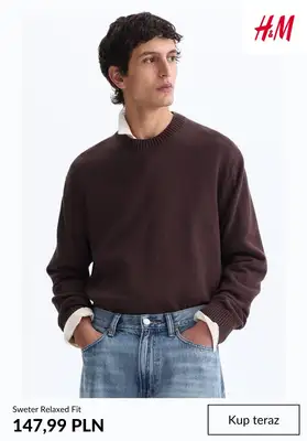 H&M - gazetka promocyjna SWETRY męskie od środy 04.02  - strona 8