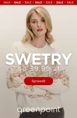 Greenpoint - gazetka promocyjna Swetry w supercenach – już od 39,99 zł od środy 04.02 