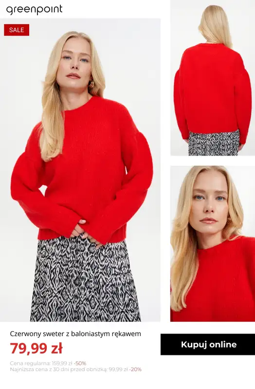 Greenpoint - gazetka promocyjna Swetry w supercenach – już od 39,99 zł od środy 04.02  - strona 8
