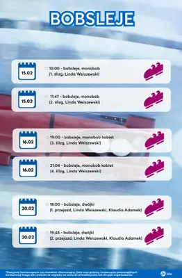 Igrzyska Olimpijskie - gazetka promocyjna Terminarz startów reprezentacji Polski od czwartku 05.02 do niedzieli 22.02 - strona 13