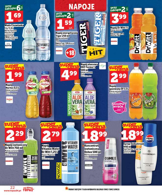 TOPAZ - gazetka promocyjna Nowa gazetka od czwartku 12.02 od czwartku 12.02 do środy 18.02 - strona 22