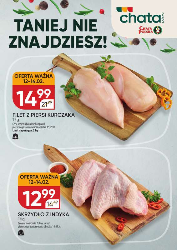 Chata Polska - gazetka promocyjna Plakat promocyjny od czwartku 12.02 do soboty 14.02