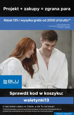 Blu Salony Łazienek - gazetka promocyjna Kod rabatowy od piątku 06.02 do niedzieli 15.02