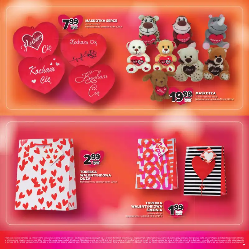 Stokrotka - gazetka promocyjna Katalog Walentynki!  do środy 18.02 - strona 39
