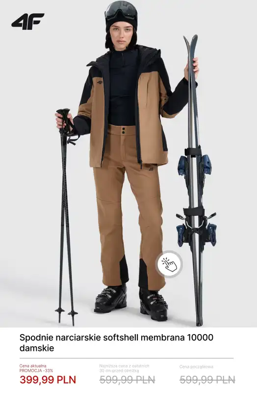 4F - gazetka promocyjna Kolekcja narciarska do -50% od czwartku 05.02  - strona 8