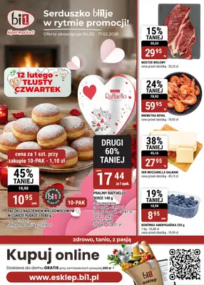 bi1 - gazetka promocyjna Gazetka Szczecin I Serduszko bije w rytmie promocji! od środy 04.02 do wtorku 17.02