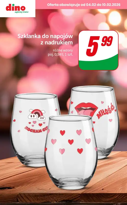 Dino - gazetka promocyjna Upominki na Walentynki w SUPER cenach! od czwartku 05.02 do wtorku 10.02 - strona 5
