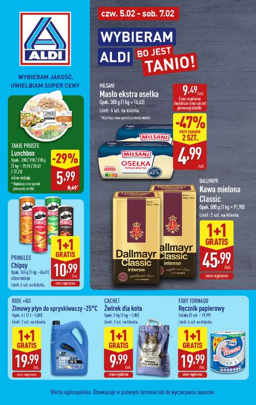 Aldi - gazetka promocyjna Mix okazji w super cenach Aldi! od czwartku 05.02 do soboty 07.02