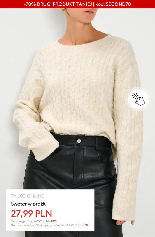 Sinsay - gazetka promocyjna WYPRZEDAŻ: -70% na DRUGI PRODUKT! od czwartku 05.02  - strona 8