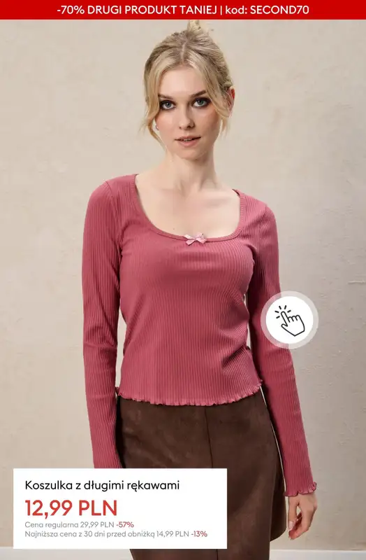 Sinsay - gazetka promocyjna WYPRZEDAŻ: -70% na DRUGI PRODUKT! od czwartku 05.02  - strona 12