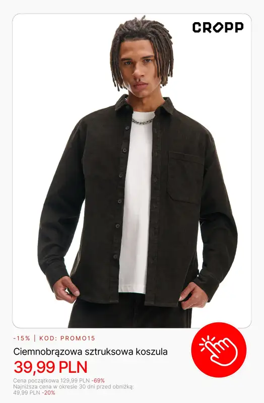 Cropp - gazetka promocyjna Wyprzedaż: do 49,99 PLN dla niego od czwartku 05.02  - strona 5