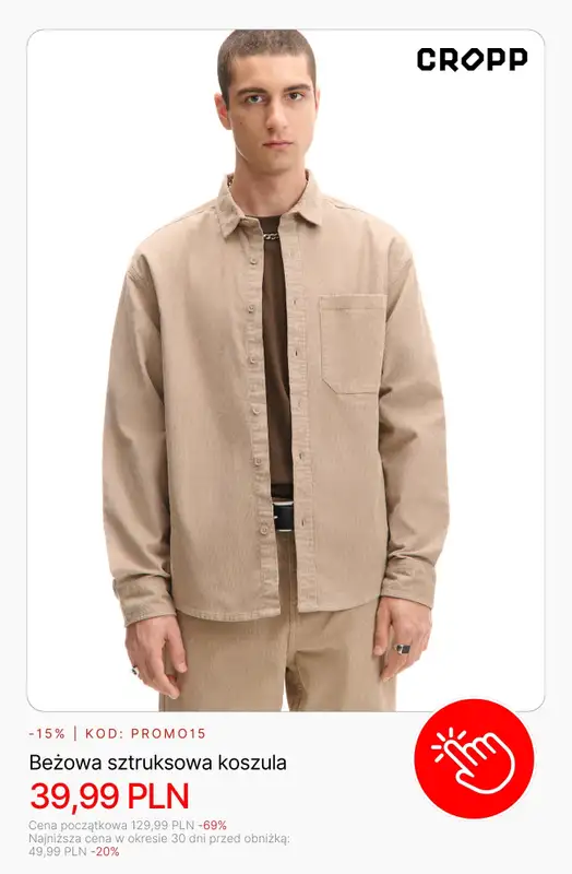Cropp - gazetka promocyjna Wyprzedaż: do 49,99 PLN dla niego od czwartku 05.02  - strona 9