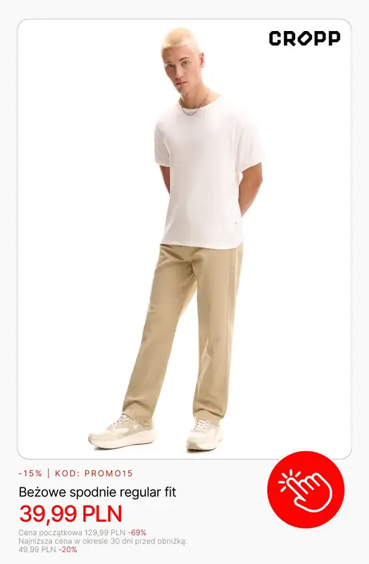 Cropp - gazetka promocyjna Wyprzedaż: do 49,99 PLN dla niego od czwartku 05.02  - strona 3