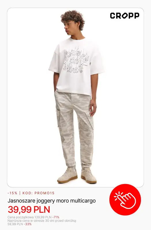 Cropp - gazetka promocyjna Wyprzedaż: do 49,99 PLN dla niego od czwartku 05.02  - strona 6