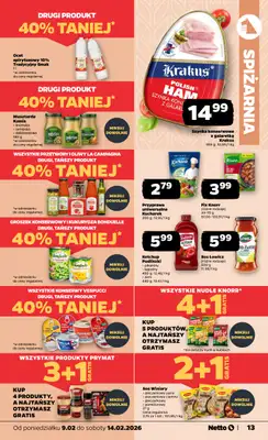 Netto - gazetka promocyjna Gazetka Spożywcza od poniedziałku 09.02 do soboty 14.02 - strona 13