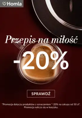 Homla - gazetka promocyjna -20% od 50 zł od czwartku 05.02 do poniedziałku 09.02